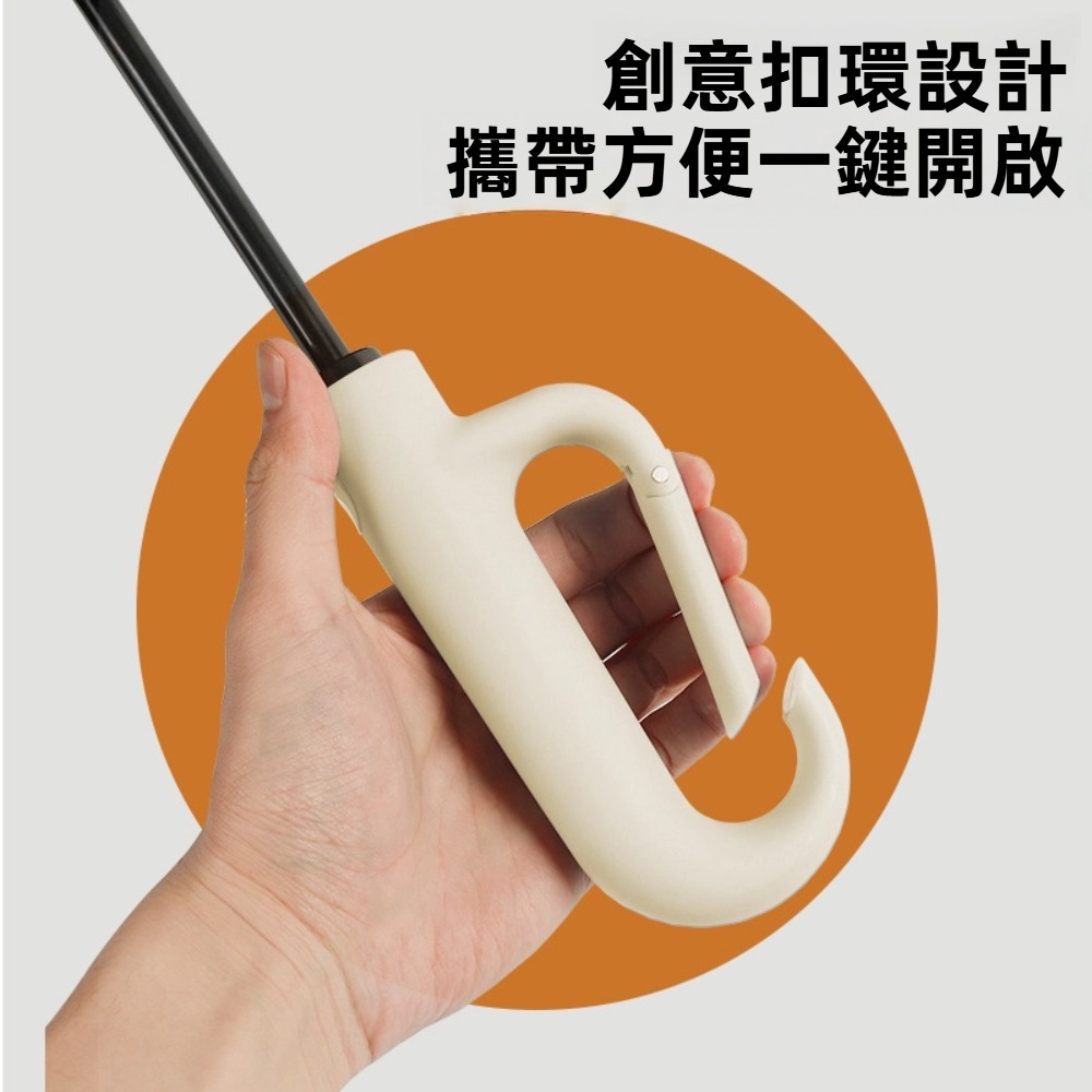 【A&R】UPF50+抗UV全自動10骨反向晴雨兩用傘(23吋 抗紫外線 環扣傘 一鍵開收 學生 防曬 速開)-細節圖3