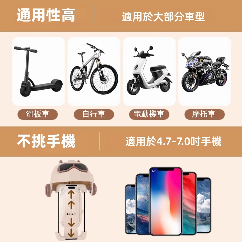 【A&R】酷玩防震360°旋轉安全帽造型手機支架 三色(快遞 防滑防震 防風防雨 手機導航 穩固支撐 不擋屏)-細節圖5
