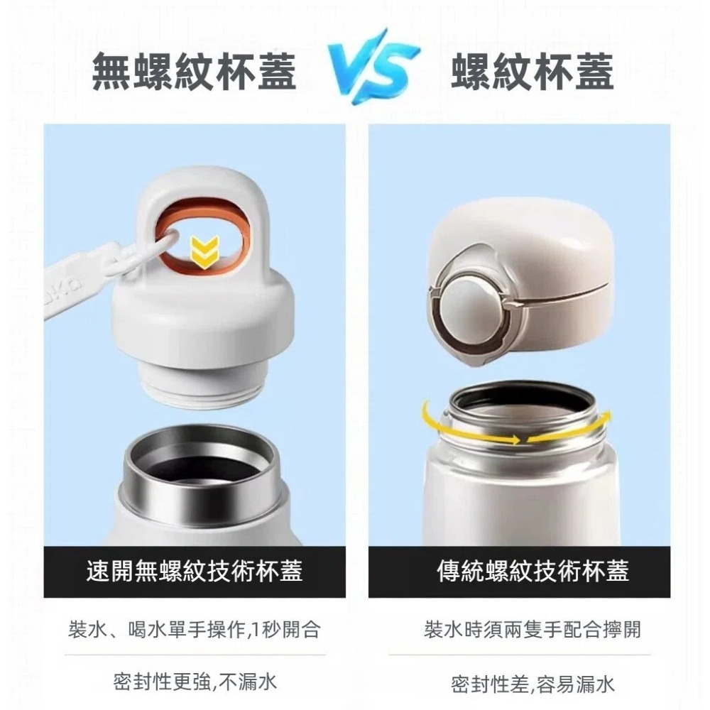 【A&R】316不鏽鋼陶瓷塗層雙色按開式運動水壺 500 ML(保溫 密封 速開 便攜 環保杯 跑步 單車 登山水壺)-細節圖4