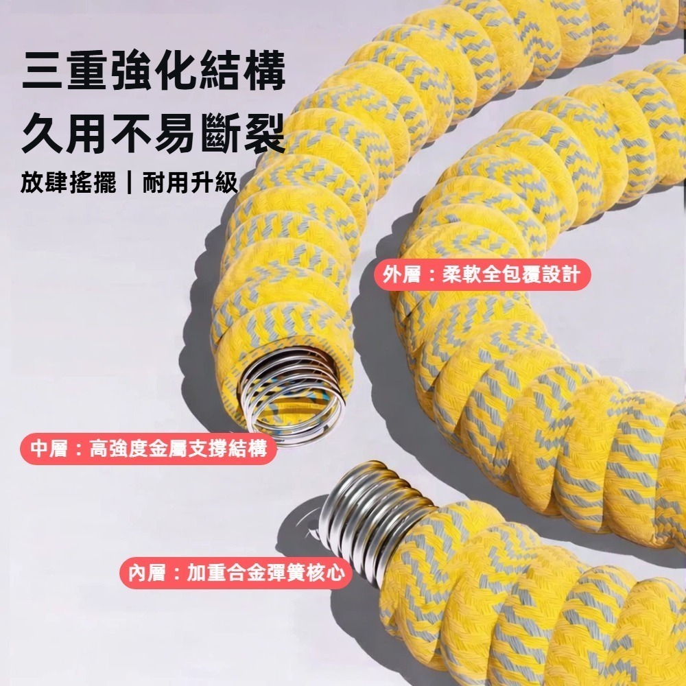 【A&R】全新升級多功能軟式健身呼拉圈 靜音彈簧款(塑腰燃脂 開肩美背 核心訓練 瑜珈健身 居家運動 易收納)-細節圖4