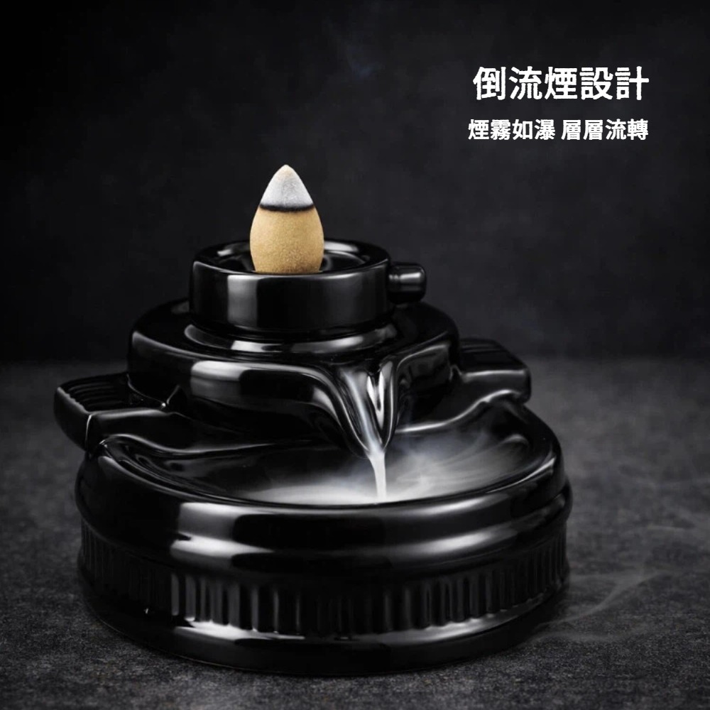 【A&R】招財開運 時來運轉手工釉陶瓷香爐 (祈福拜拜 淨化除穢 臥室用香 禮佛供香 擺件 過年)-細節圖2