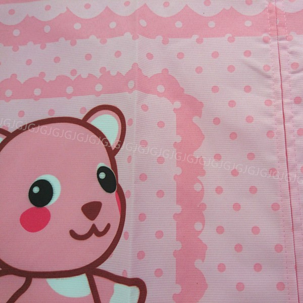 三寶家飾~粉色 MOMO熊點點短門簾 正版授權 台灣製造 小熊門簾 小窗簾 冷氣孔簾-細節圖3