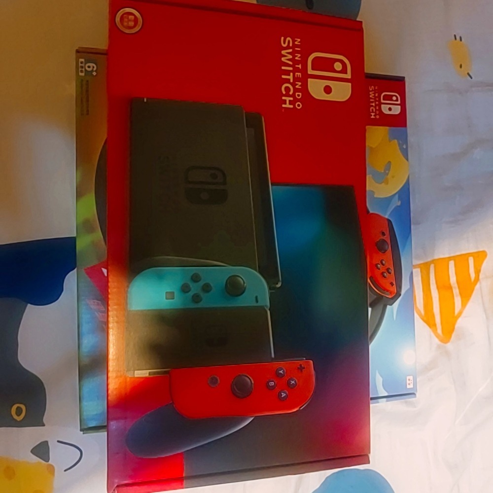 全新 Nintendo Switch 電力加強版 紅藍主機 / 灰黑主機 單機/主機+ 健身環大冒險套組-細節圖3