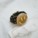 【JS.8飾品】現貨+預購小香風笑臉彩色波點毛呢髪圈 髮飾 造型圈 微笑-規格圖7