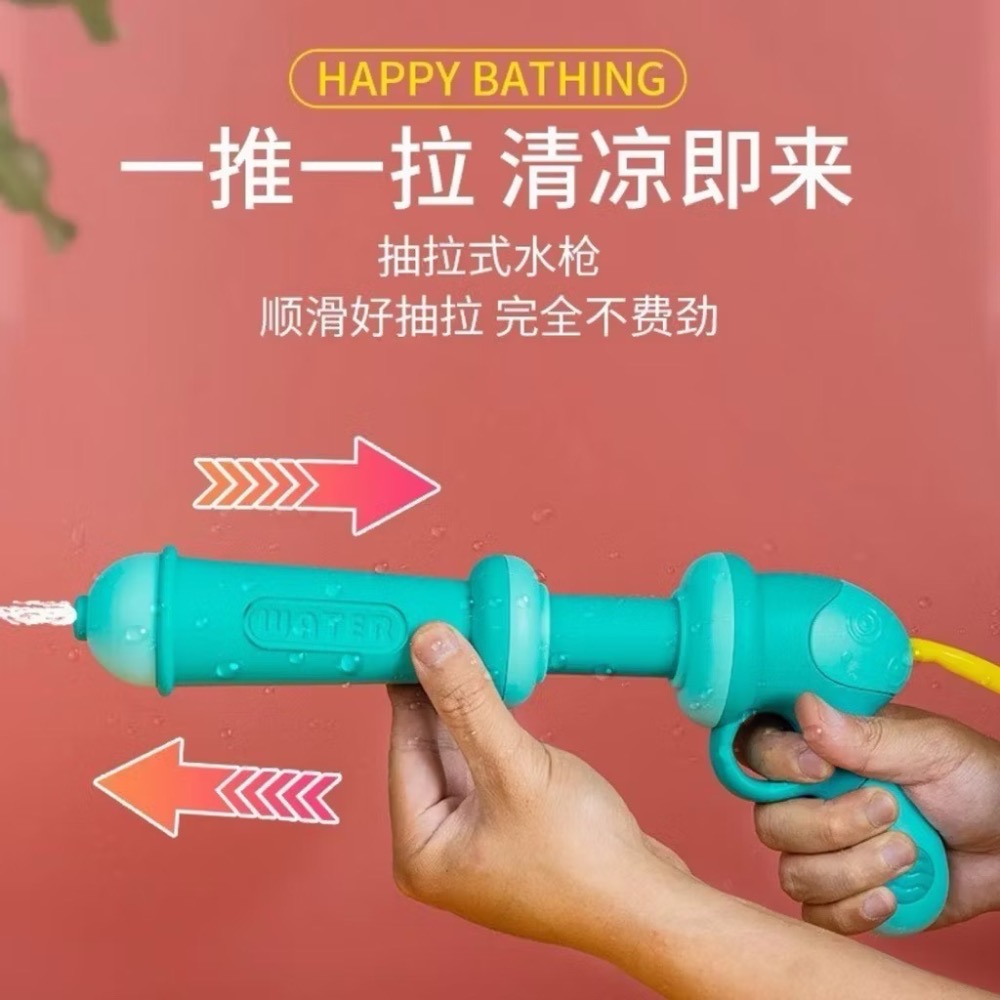 全新 河馬造型背包水槍 沙灘 水槍-細節圖2