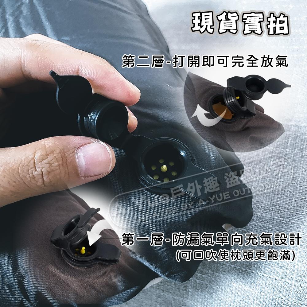 【A-Yue戶外趣】3D立體海綿 自動充氣枕 露營枕 旅行枕 靠枕 可收納枕頭 戶外寢具 辦公室午休枕頭 充氣枕頭 野營-細節圖5