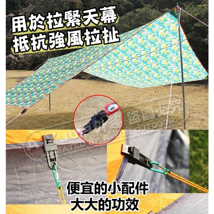 【A-Yue戶外趣】天幕固定夾 天幕營繩固定 帳篷夾 帆布夾 遮陽篷夾 天幕夾 天幕防風吹 拉緊天幕 帳篷固定夾 風繩夾-細節圖2