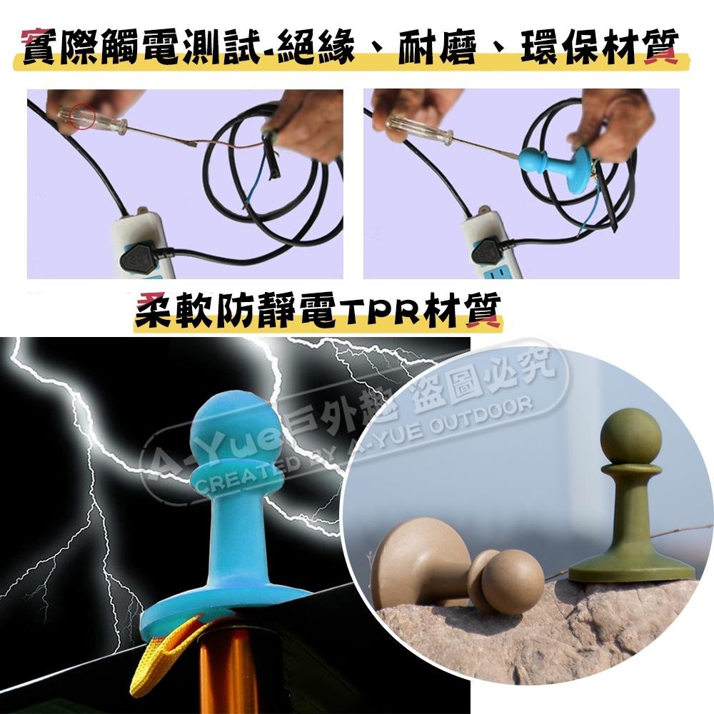 【A-Yue戶外趣】山趣 衛兵防雷帽 保護套 營柱塞 頂布塞 營柱防雷 露營野營 天幕桿 絕緣防導電 天幕營柱 防雷套-細節圖2