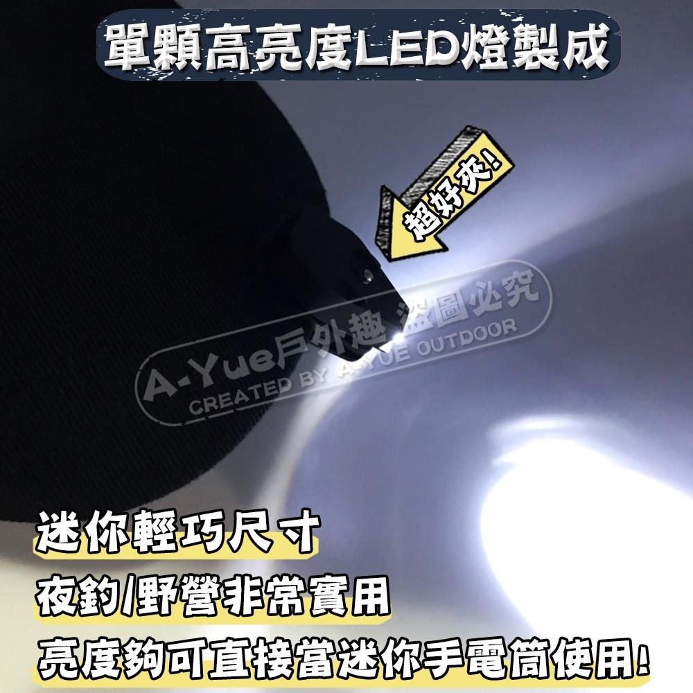 【A-Yue戶外趣】激亮LED夾燈 夜釣燈 露營野營 登山釣魚 照明燈 帽夾燈 眼鏡夾燈 迷你手電筒 迷你夾燈 腳踏車燈-細節圖2