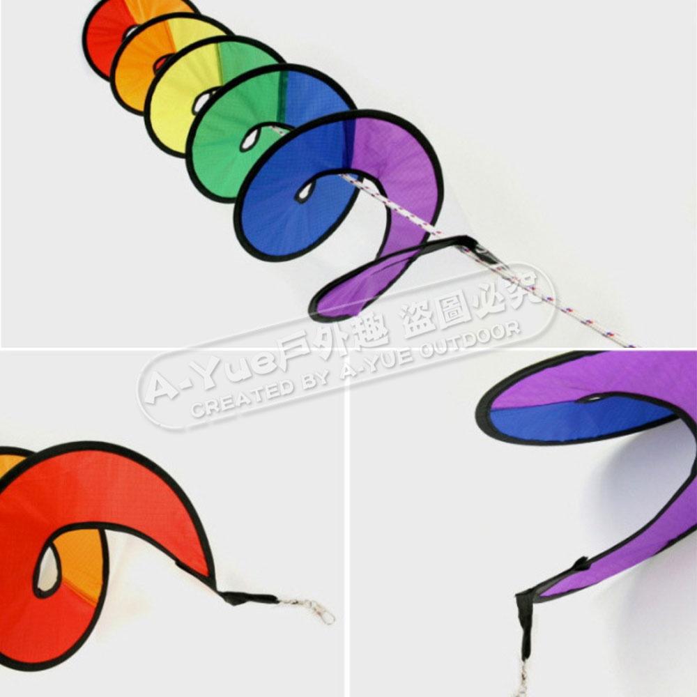 【A-Yue戶外趣】七彩風車 會轉動的七彩風條 彩色風車 動感風車 營地裝飾 露營風車條 節慶裝飾彩旗 出口韓國-細節圖6