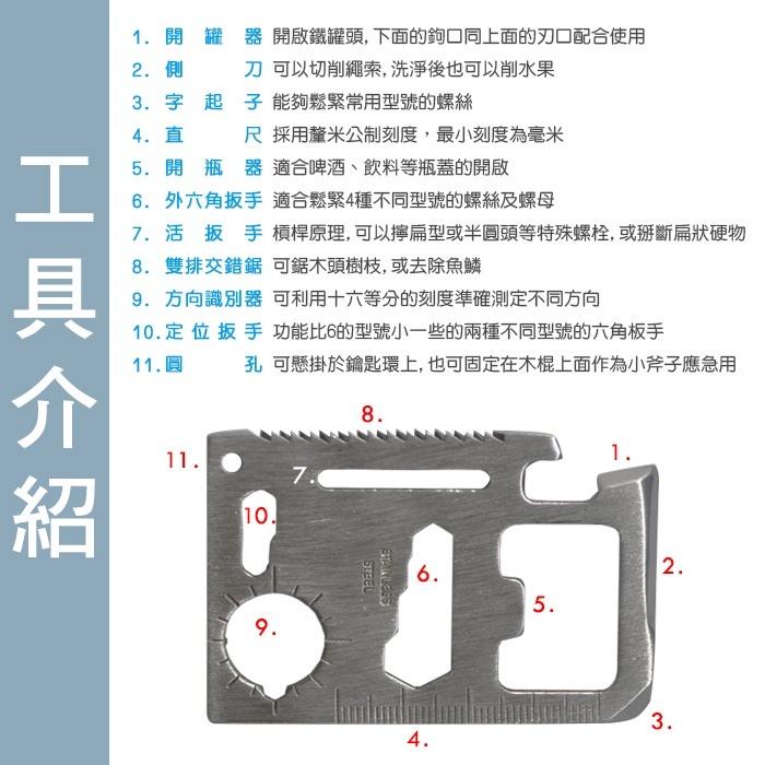 【A-Yue戶外趣】多功能軍刀卡 野營工具卡 戶外多功能卡 多功能信用卡刀 救生卡片刀 軍刀卡 便攜工具卡 萬用卡刀-細節圖3