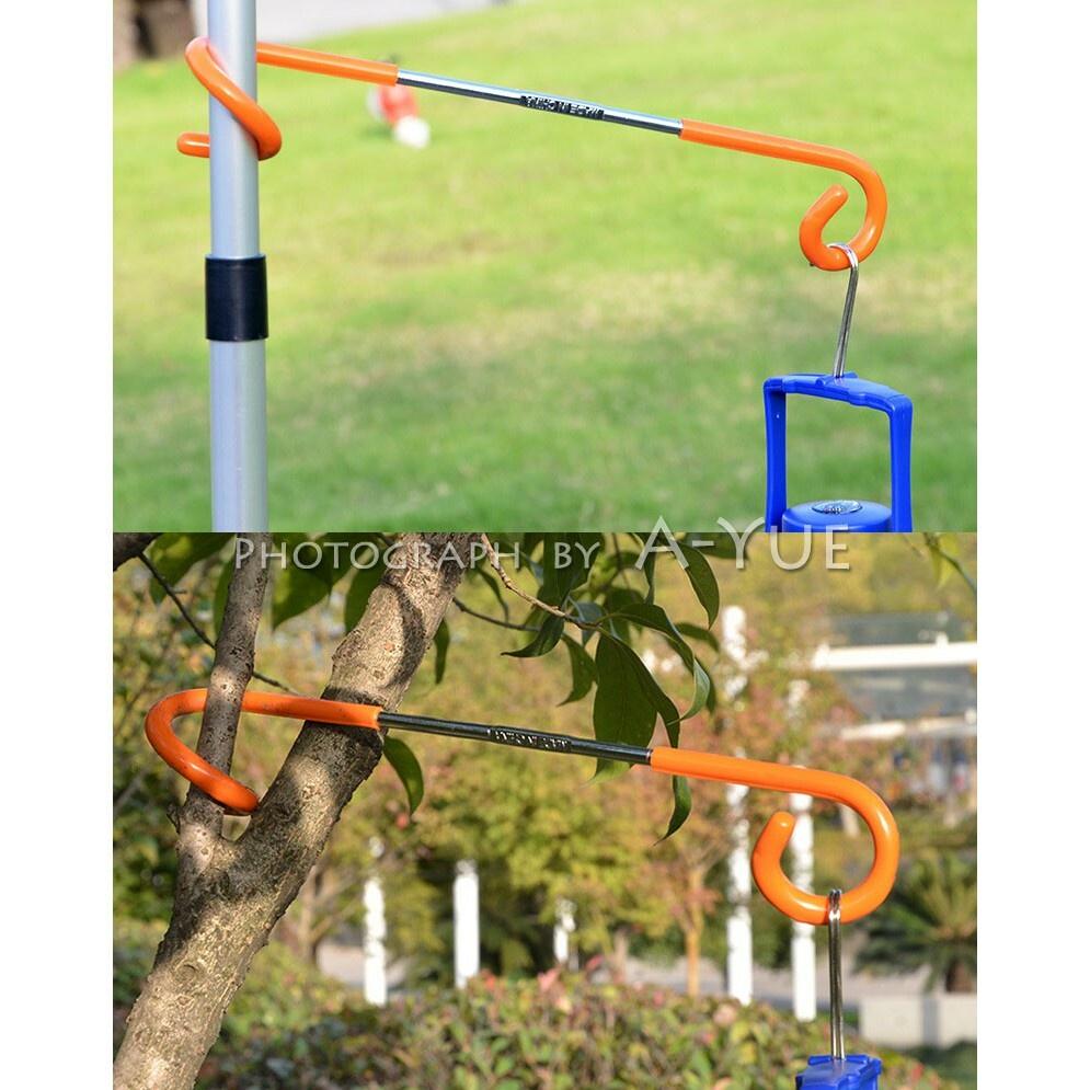 【A-Yue戶外趣】S型掛鉤 營柱掛鉤 豬尾巴 掛營燈 雙頭螺旋 登山扣 野營 懸掛物品 露營 帳篷配件 汽燈 煤油燈-細節圖6