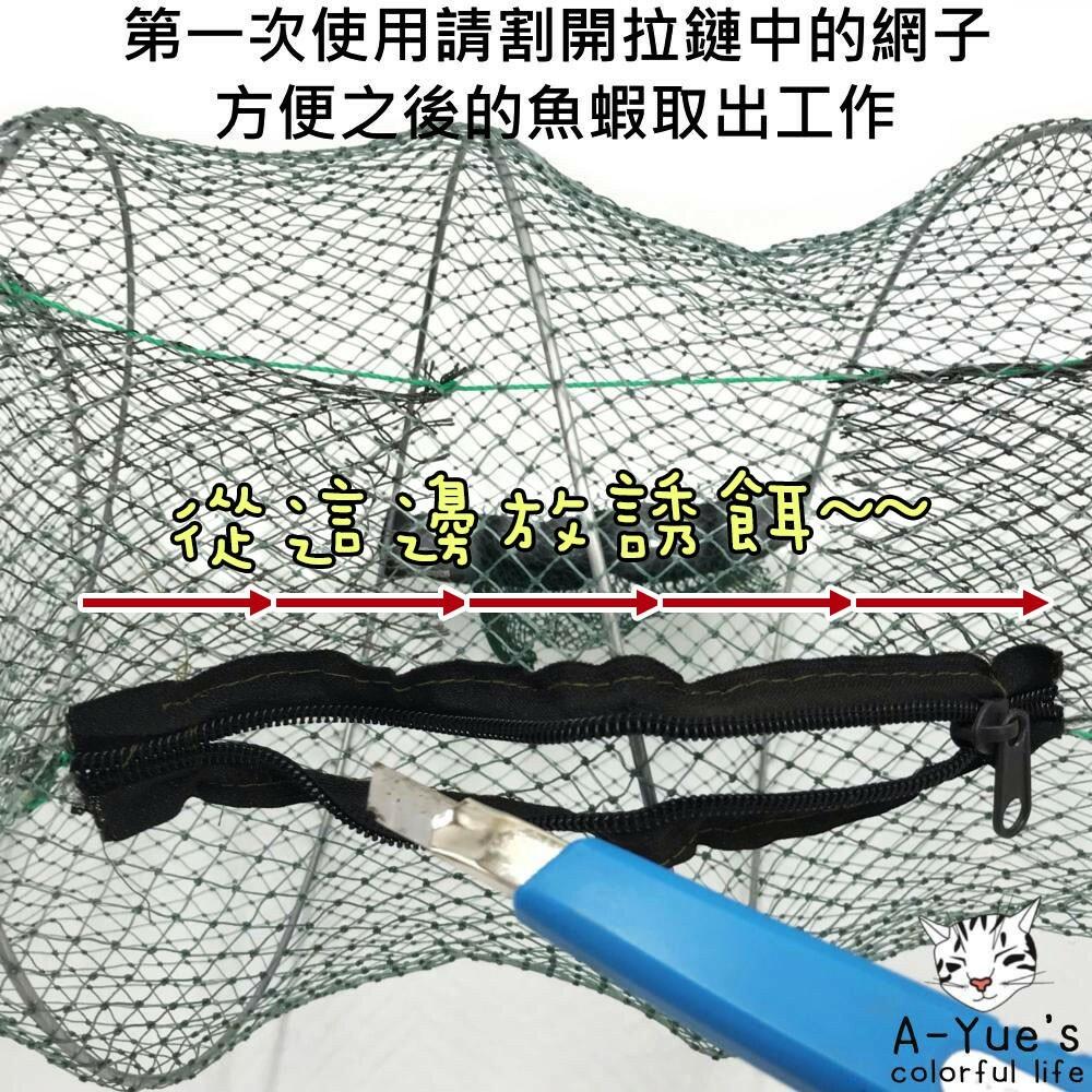 【A-Yue戶外趣】自動捕魚蝦籠 魚蝦陷阱 摺疊彈簧蝦蟹籠 魚 蝦 螃蟹 鱔魚 圓柱捕魚網 捕蟹籠 抓魚籠 露營野營釣魚-細節圖2