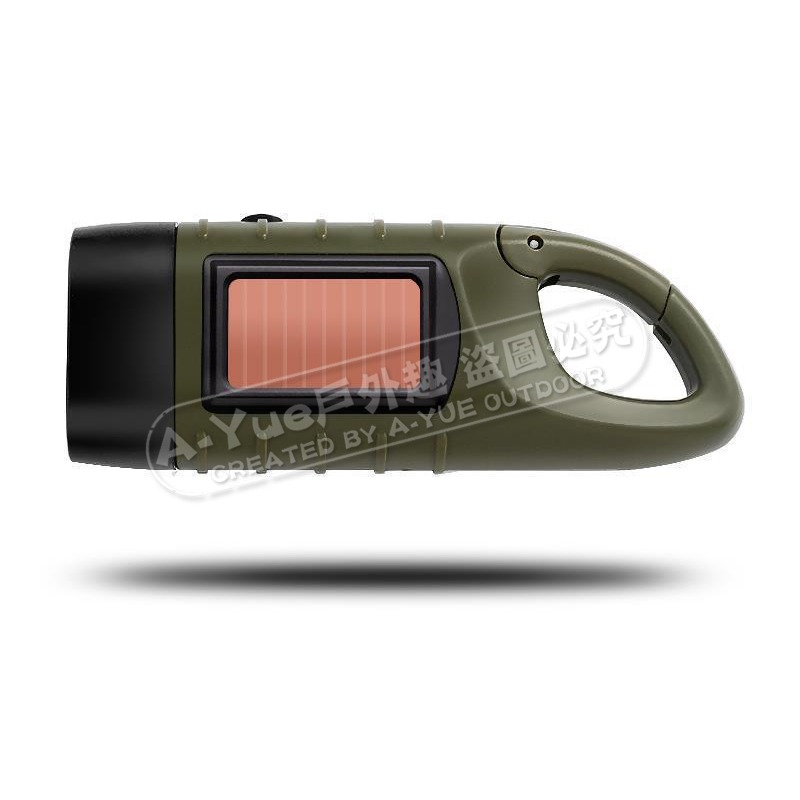 【A-Yue戶外趣▲現貨速發】手搖手電筒 太陽能手電筒 露營燈 防災避難 緊急照明 戶外燈 登山照明燈 環保手電筒-規格圖7