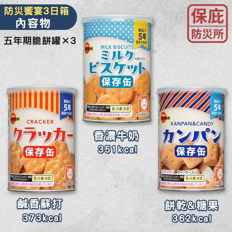 ｜保庇防災所｜３日份6000大卡！精選災糧箱 儲備糧食組 附濾水器 登山補給 地震防災包 戰備乾糧 乾燥飯 長效保存期限-細節圖3