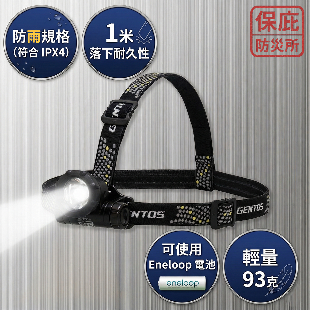 ｜保庇防災所｜13小時續航！GENTOS 日本專業頭燈 GTR-S31D 輕量頭燈 露營 登山照明 釣魚 地震停電防災-細節圖3