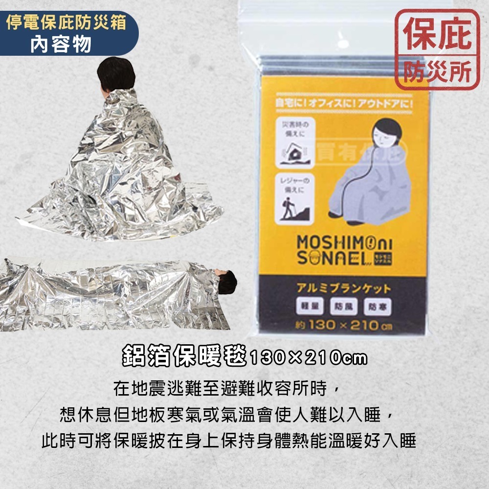 ｜保庇防災所｜地震避難保庇箱 5入優惠組 安全帽+手套+哨子等5件 地震防災包 居家防災 地震逃難 戰備物資 逃生避難所-細節圖5