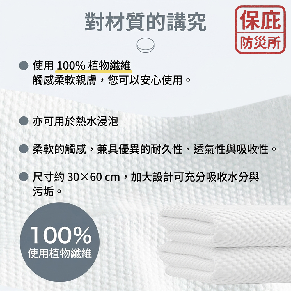 ｜保庇防災所｜小林藥品 6入壓縮毛巾 防災物資 可重複使用 拋棄式毛巾 加厚洗臉巾 出國旅行 登山露營 應急物資 停水-細節圖2