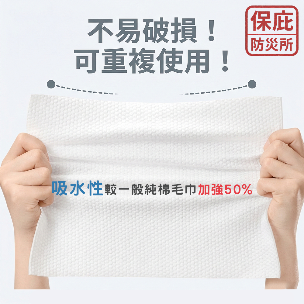 ｜保庇防災所｜小林藥品 6入壓縮毛巾 防災物資 可重複使用 拋棄式毛巾 加厚洗臉巾 出國旅行 登山露營 應急物資 停水-細節圖4