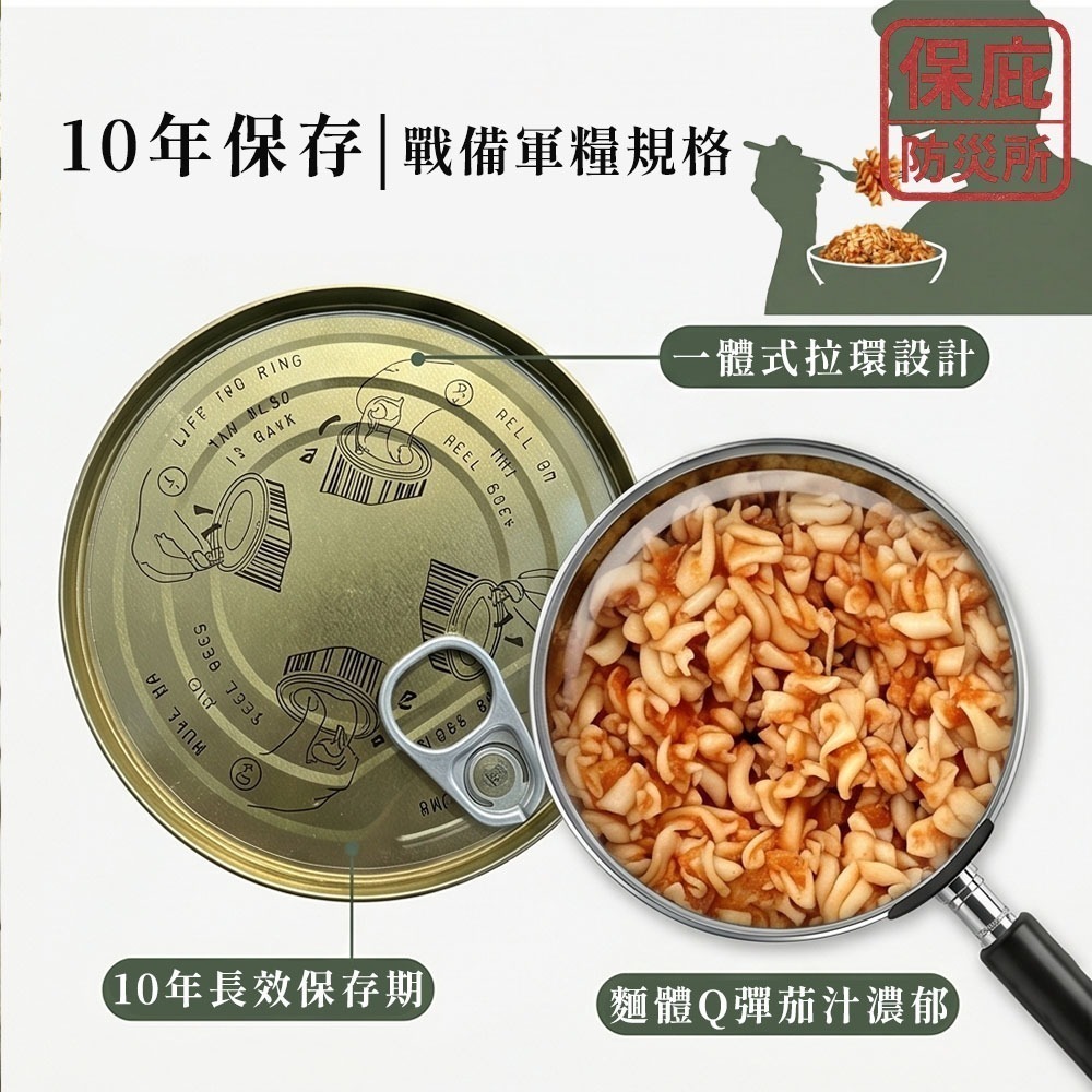 ｜保庇防災所｜全素美國製！茄汁義大利麵 10年保存 BH-500 Black Heed 應急糧食 MRE 登山防災食品-細節圖4