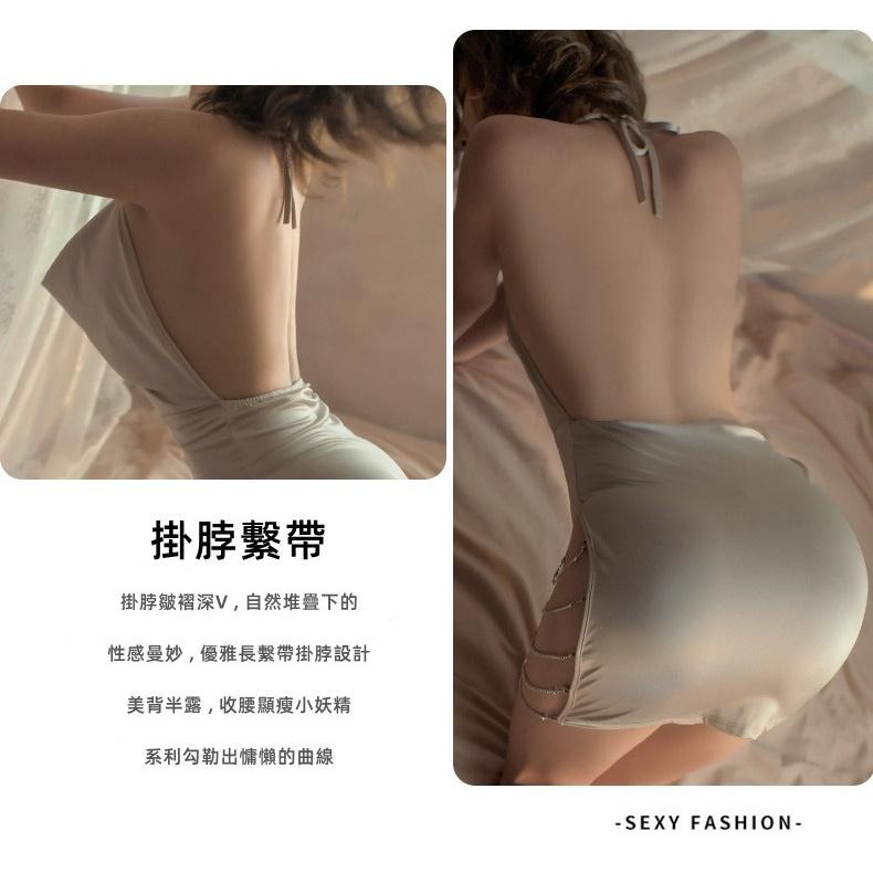 台灣現貨 制服誘惑 情趣睡衣 性感睡衣 睡衣 情趣內衣 冰絲 裸背性感睡衣 連身睡衣 連身性感睡衣 性感內衣 8124-細節圖6