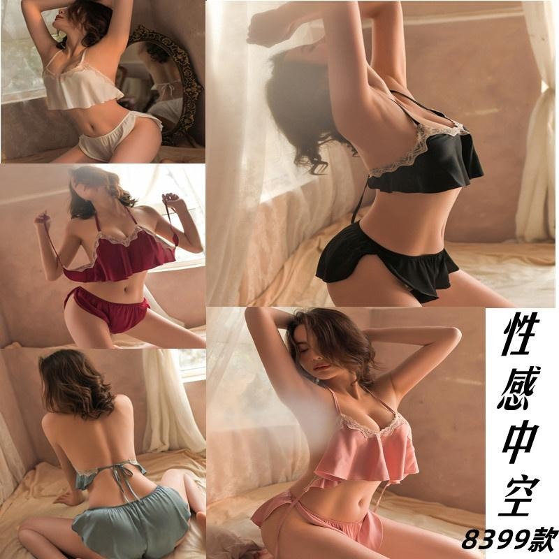 台灣現貨 當天出貨 性感睡衣 情趣睡衣 居家睡衣 連身睡衣 冰絲睡衣 蕾絲睡衣 兩件式情趣內衣 中空性感裸露 睡衣內衣-細節圖2