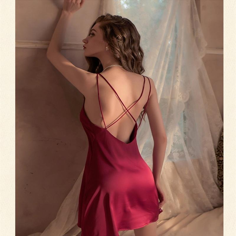 台灣現貨 當天出貨 性感睡衣 情趣睡衣 居家睡衣 連身睡衣 冰絲睡衣 蕾絲睡衣 兩件式情趣內衣 中空性感裸露 睡衣內衣-細節圖7