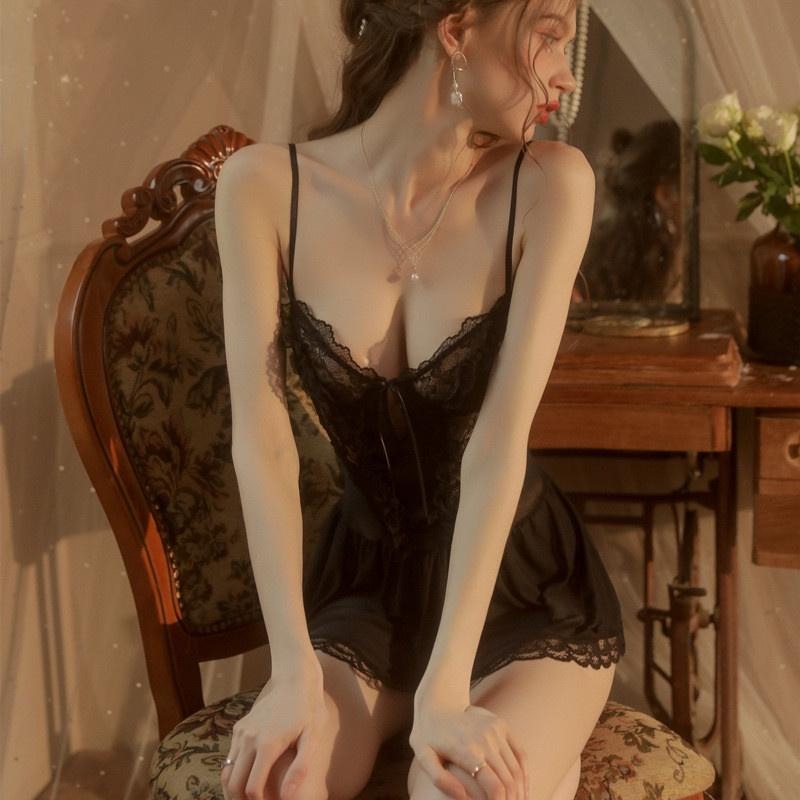 台灣現貨 性感睡衣 吊帶睡衣 深V睡衣 情趣睡衣 睡裙 居家睡衣 內衣 睡衣 誘惑火辣性感睡衣 性感蕾絲 8462-細節圖5