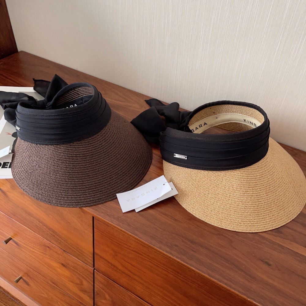 ZINGARA JASPER BEACH VISOR 後緞帶綁結海灘遮陽帽 空頂帽 草帽 蝴蝶結 小臉神帽 防曬 遮陽-細節圖2