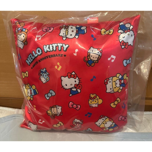 三麗鷗 hello kitty 凱蒂貓 50週年 方型抱枕 K賞 7-11抽抽樂 正版