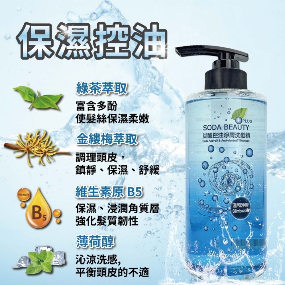 SODA BEAUTY炭酸控油淨屑洗髮精PLUS 500g/瓶-細節圖3