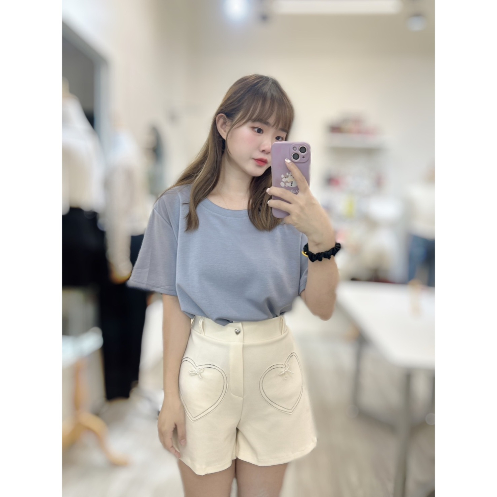 素面百搭太空棉寬版涼感衣-細節圖5