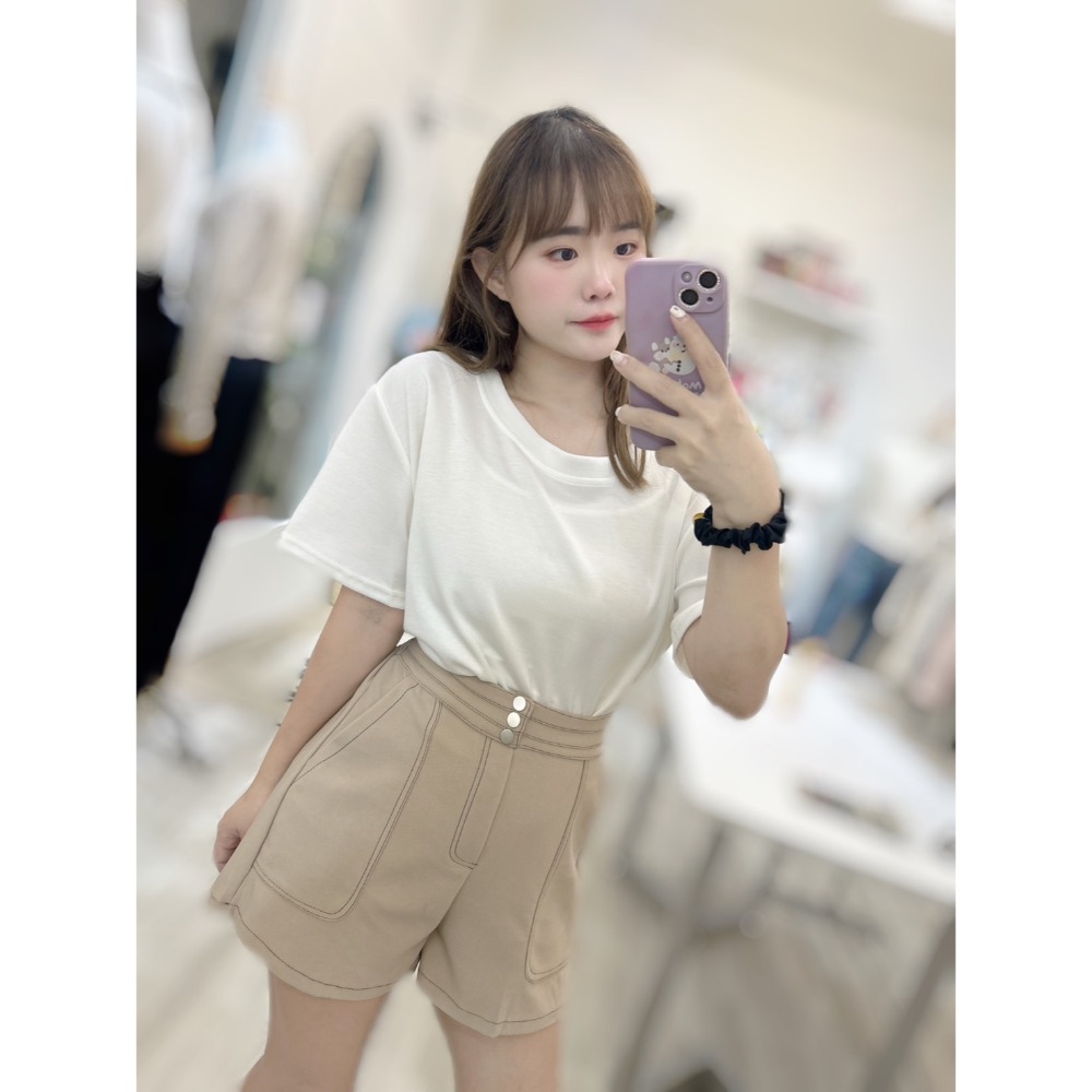 素面百搭太空棉寬版涼感衣-規格圖7