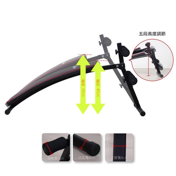 仰臥起坐板(弧形仰板/仰臥板/腹肌訓練/健身椅/健身器材)-細節圖4