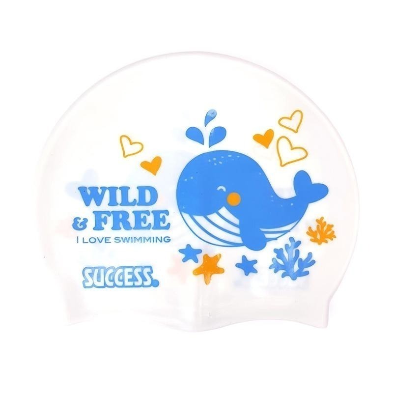 成功牌超彈性矽膠泳帽(兒童款)(游泳帽/泳具/游泳池/戲水裝備/success)-細節圖2