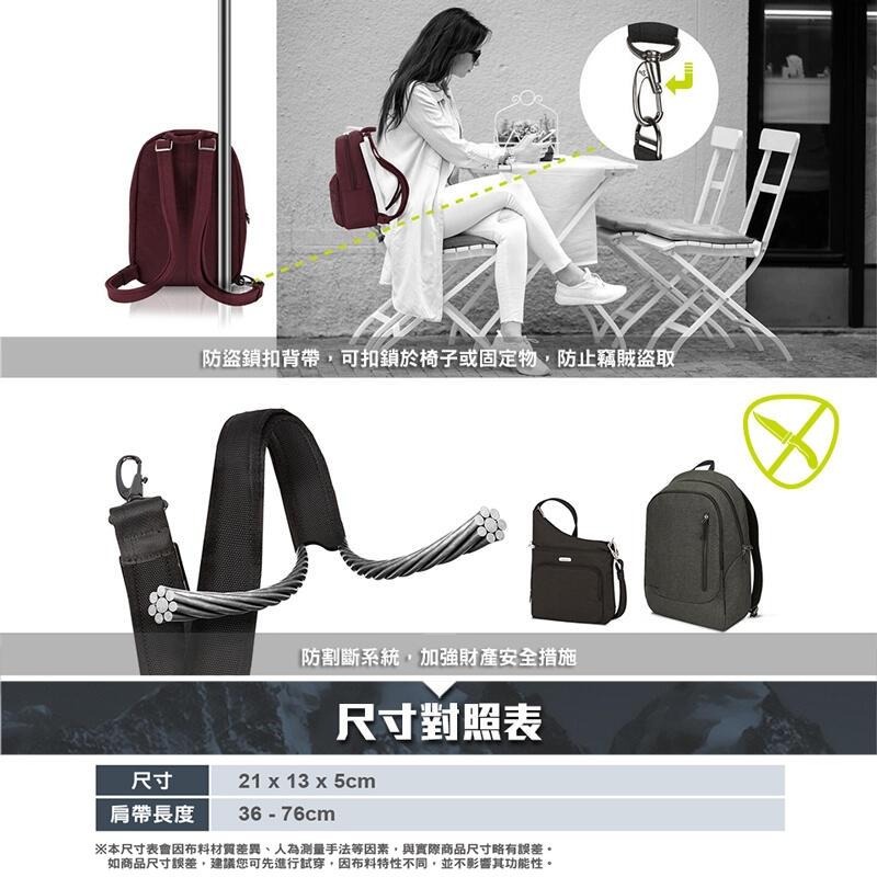 Travelon METRO手持肩背兩用包(TL-43416)(美國防盜包/RFID防竊取/都會肩背包/腰包/休閒旅遊)-細節圖9