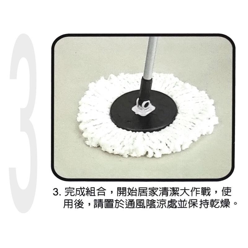 搖滾雞360°水桶拖把替換組(補充包/旋轉拖把頭/乾濕二用/居家清潔/Rocktex/舞水痕/台灣製)-細節圖6