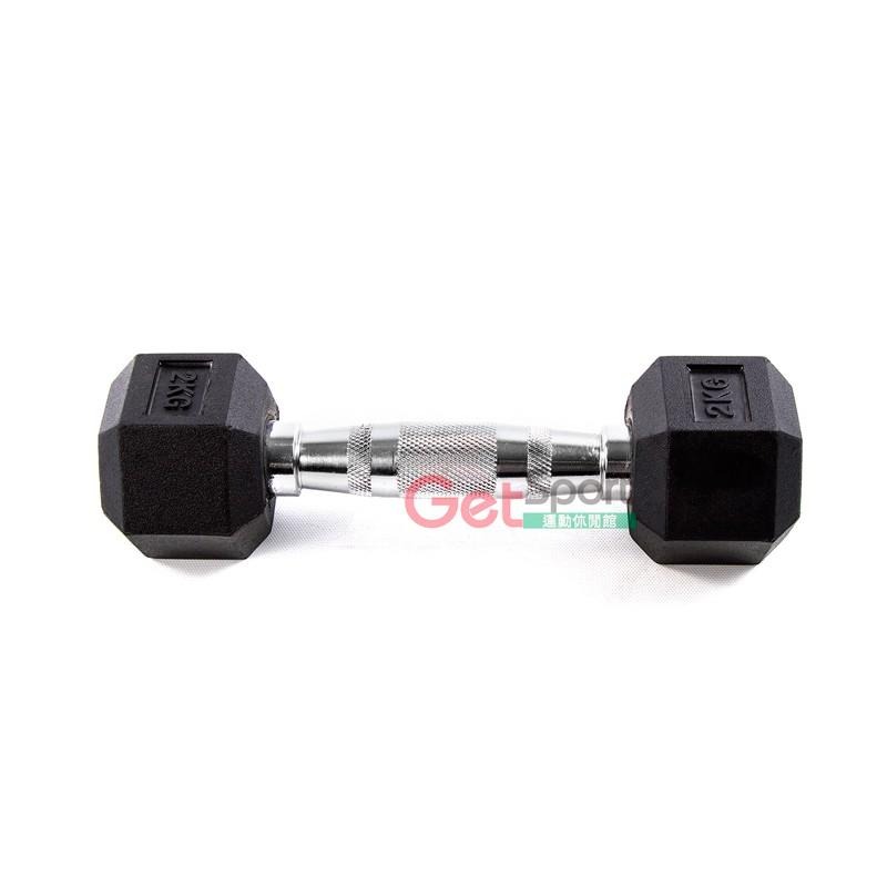 六角包膠啞鈴2公斤(2kg/舉重/重訓/肌力訓練/二頭肌/肌肉線條)-細節圖2