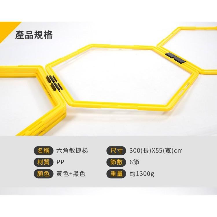 六角敏捷梯(蜂巢敏捷訓練梯/硬式繩梯/六邊跳格梯/橫向移動/步伐梯/格步梯/跨欄欄架)-細節圖2