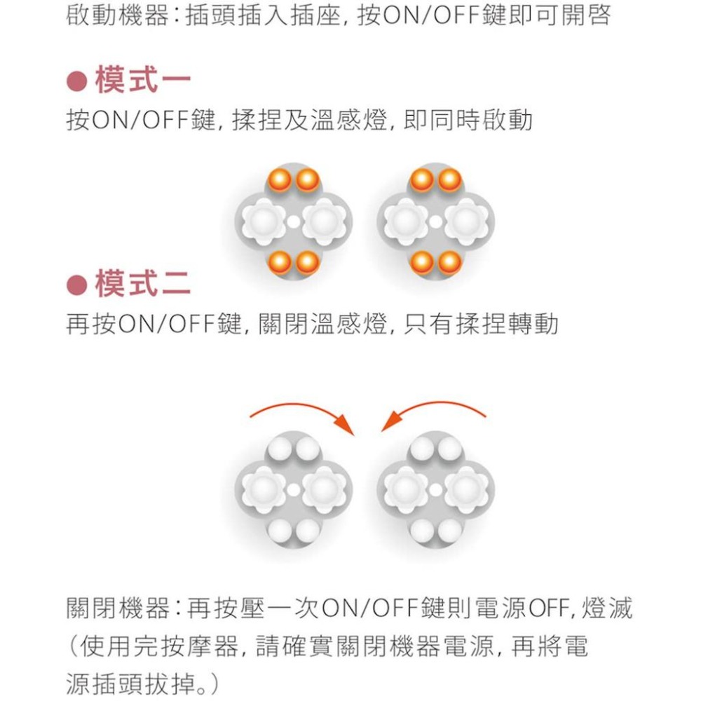 muva 3D多點溫感揉捏枕(可車充/按摩枕/熱敷/揉捏/紓壓/放鬆/舒緩/按摩器/母親節禮物)-細節圖6