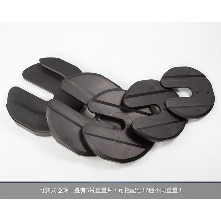 快速調整型啞鈴40公斤(40kg/88磅可調式啞鈴/17段重量/重訓/舉重/速調啞鈴/槓片/槓鈴)-細節圖5