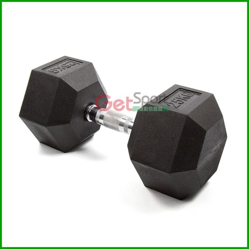 六角包膠啞鈴25公斤(25kg/舉重/深蹲/重量訓練/伏地挺身器/肌力訓練/二頭肌/胸肌)-細節圖2