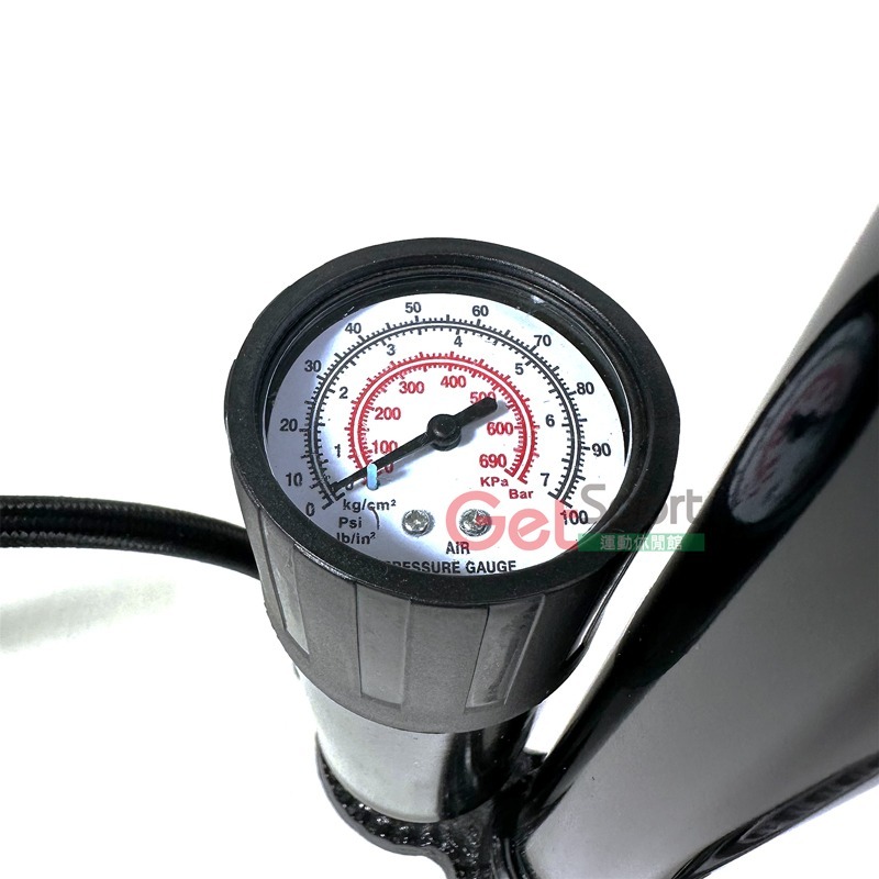 TROPS立式高壓打氣筒18吋(附氣壓表)(充氣筒/球類充氣/灌風/自行車胎壓/大筒身)-細節圖5