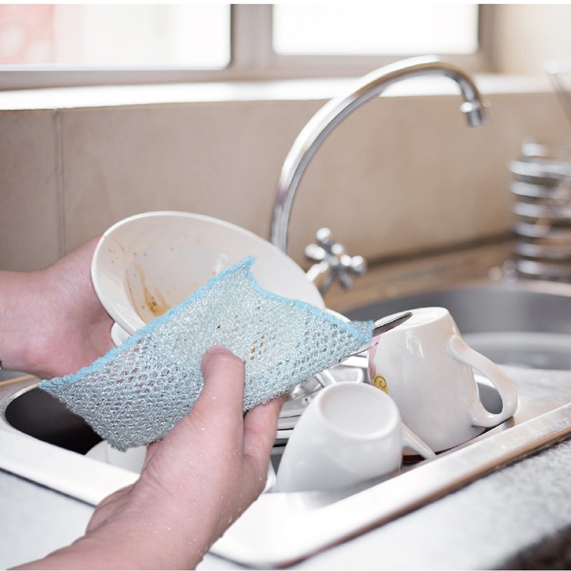 舞水痕蔬果清潔布(菜瓜布/洗碗布/不沾鍋刷/洗滌網刷/柔軟刷)-細節圖3