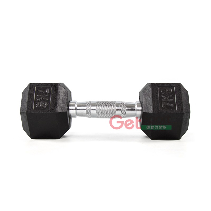 六角包膠啞鈴7公斤(7kg/健身用品/二頭肌/舉重/手臂訓練)-細節圖2