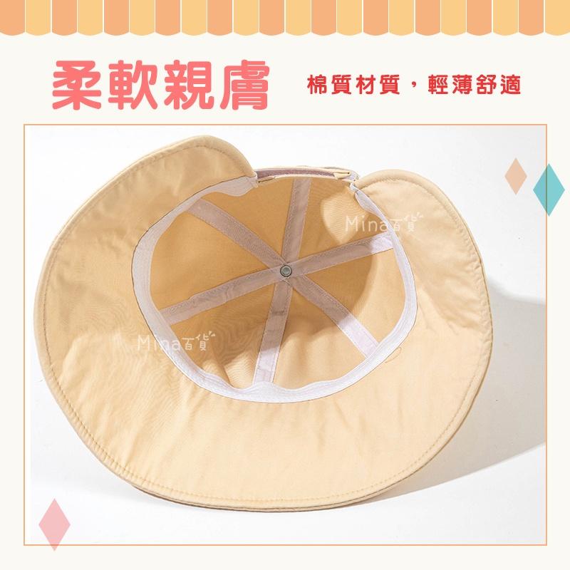 [台灣發貨 超取免運] 漁夫帽 遮陽帽 防曬帽 水桶帽 馬尾帽 小臉帽 淑女帽 造型帽 荷葉帽 帽子 (mina百貨)-細節圖3