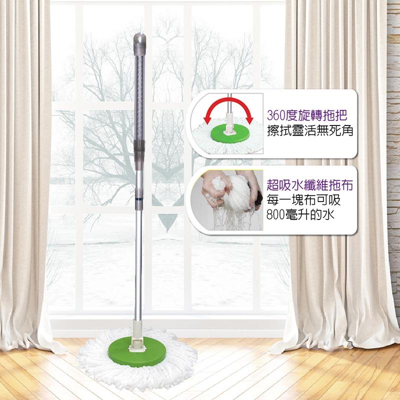 舞水痕日式萬用拖拖把組(手壓) 旋轉拖把 免手洗 手壓脫水 掃除拖地 乾濕兩用 不沾手 拖把-細節圖5
