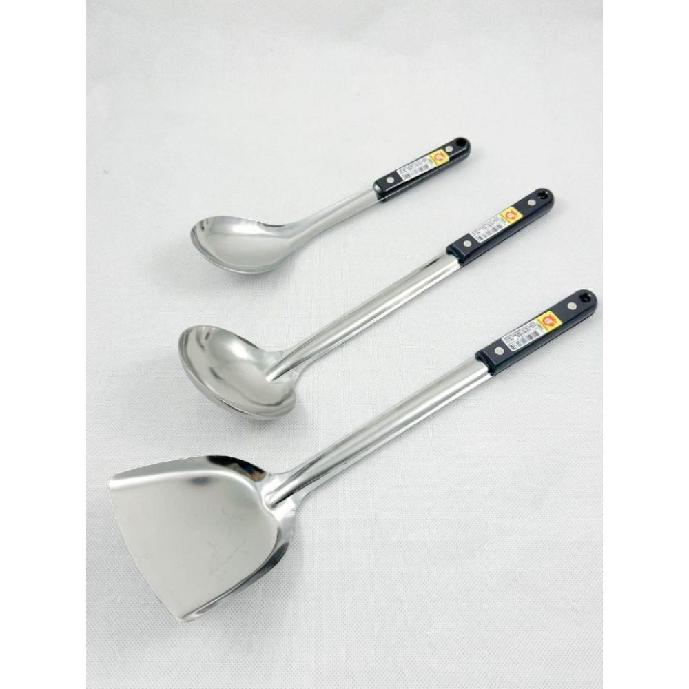 《物廉網》合木餐具全系列 台灣製 金龍 合木 加長 大湯匙 木柄 湯杓 湯勺 菜匙 菜杓 大湯勺 不鏽鋼湯匙 電木湯匙-細節圖3