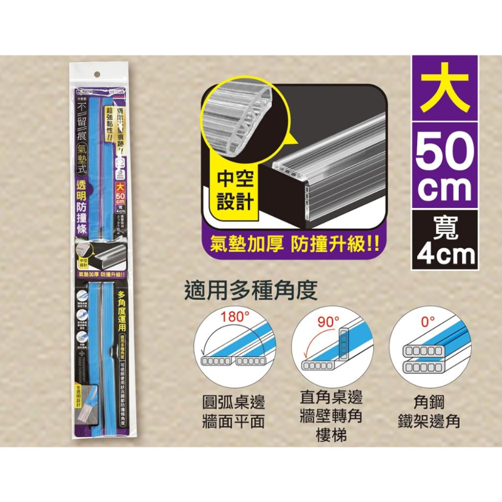 《物廉網》不留痕氣墊式透明防撞條 多規格 高彈柔軟 寶寶防護條 防撞邊條 防撞護墊 兒童安全防撞條 桌角防護-細節圖3
