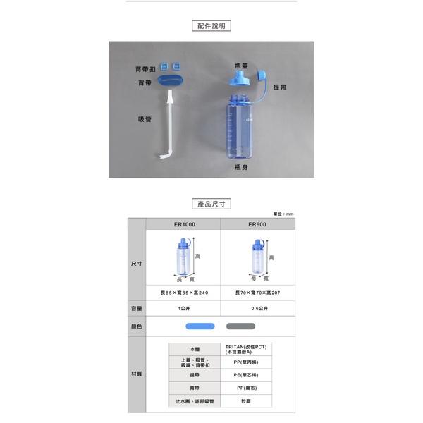 《物廉網》聯府 KEYWAY 加水站吸管水壺(0.6L)(1L) 水杯 運動水壺 吸管水壺  台灣製造-細節圖7